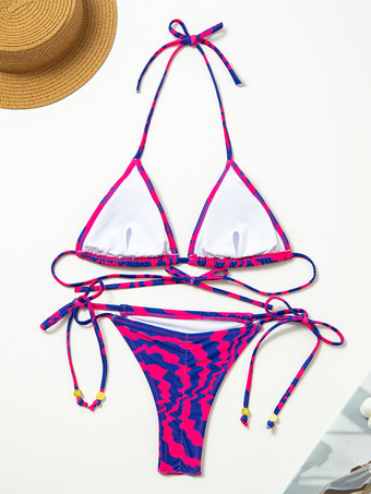 レディース ビキニ水着 ロイヤルパープル ローライズウエスト 夏 ビーチ 水着