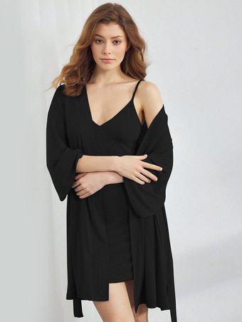 パジャマ 2点セット シンプル カジュアル グレー 室内着 ランジェリー