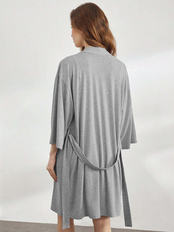 パジャマ 2点セット シンプル カジュアル グレー 室内着 ランジェリー