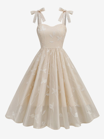 アプリコットヴィンテージドレス 1950年代 オードリー ヘップバーン スタイル ストラップネック ノースリーブ ミディアム パープル ロカビリー ドレス