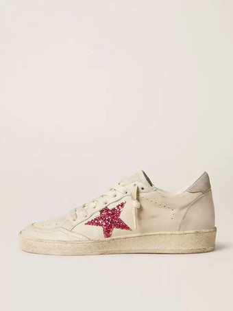 Rojo oradoZapatillas de lona para hombre cómodas con punta redonda estampado de estrellas y cuadros brillantes zapatos casuales