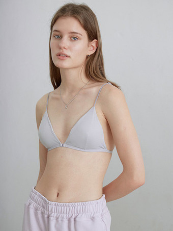 ライトグレーフロントクロージャーミニマイザーブラパンティセットバーガンディ2ピースランジェリー