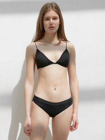 ブラック フロントクロージャーミニマイザーブラパンティセットバーガンディ2ピースランジェリー