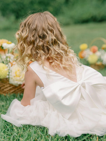 ウェディングパーティードレス ウェディングスイートディナードレス フラワーガールドレス フラワーガールドレス ノースリーブ ティアード リボン ブルー グリーン