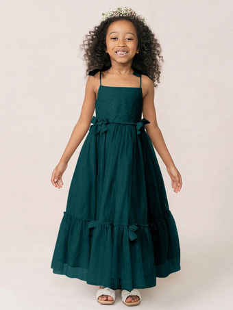 ブルーグリーンホワイトフラワーガールドレス ソフトピンクオーガンザノースリーブジュエルネックフラワーガールドレス