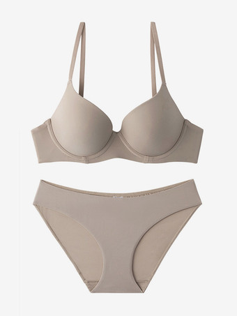 シンプル ブラ パンティ セット ヌード ギャザー 2ピース カジュアル ランジェリー