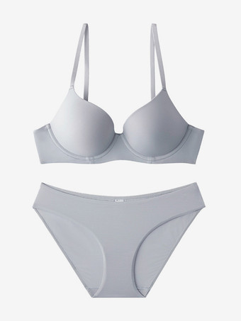 グレイシンプル ブラ パンティ セット ヌード ギャザー 2ピース カジュアル ランジェリー