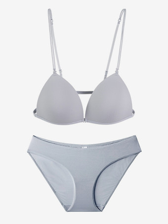 グレイフロントクロージャーブラパンティセット ブラック 2ピース カジュアルランジェリー