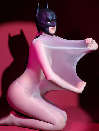 ラベンダーカラー光沢のある極薄ストッキングボディストッキング魅力的な赤1ピースシームレスランジェリー