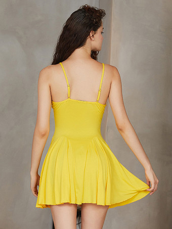 シュミーズ ベビードール ランジェリー セクシー イエロー スリープウェア