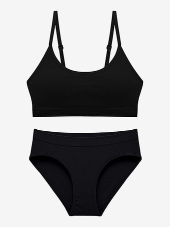 Ensemble de sous-vêtements violets 2 pièces avec soutien-gorge et culotte sans armatures souples