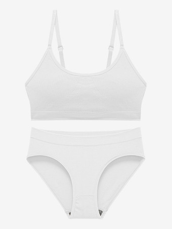 Ensemble de sous-vêtements violets 2 pièces avec soutien-gorge et culotte sans armatures souples