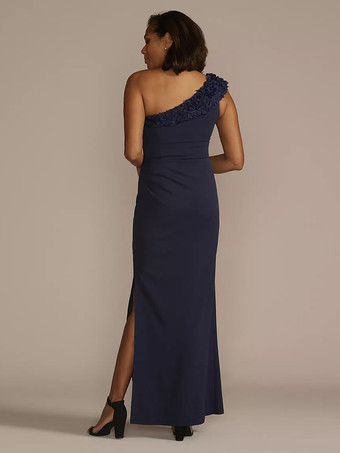 ブライダルマザードレス ワンショルダー ノースリーブ ボールガウン フリル ゲストドレス 結婚式用