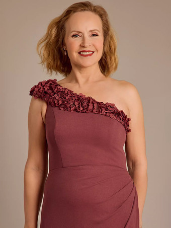 ブライダルマザードレス ワンショルダー ノースリーブ ボールガウン フリル ゲストドレス 結婚式用