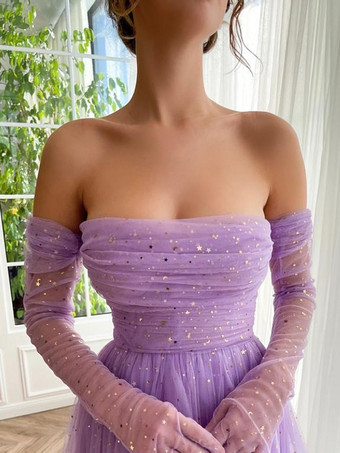 ホームカミングドレス ボールガウン バトーネック スパンコール チュール アンクル丈 ミディドレス