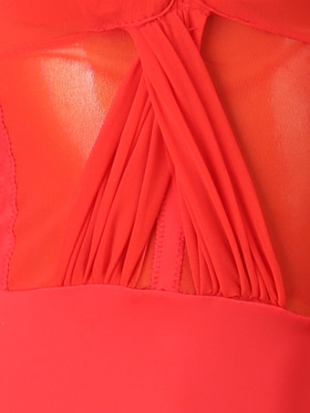 社交ダンス衣装 Ture レッド レディース セクシー ライクラ スパンデックス Vネック プリーツドレス ダンスドレス