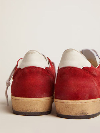   Zapatillas deportivas para hombre con punta redonda roja y estampado de estrellas