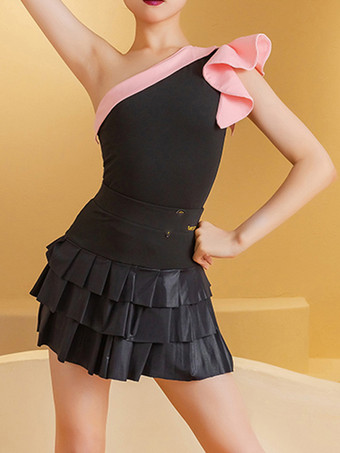 ラテンダンスコスチューム 黒人女性用 ライクラ スパンデックス スカートトップ セクシー ダンスコスチューム