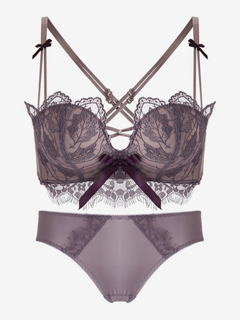 ブラ パンティ セット オレンジ リボン 2ピース 大人用 シック ランジェリー