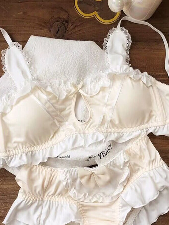 アプリコットブラ パンティ セット ライト スカイブルー リボン ツートン 2ピース シック 大人用ランジェリー