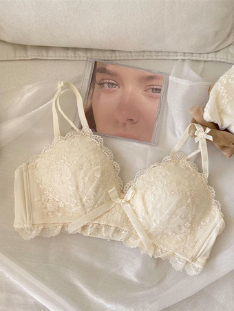 ブラ パンティ セット アプリコット 刺繍 2 ピース シック 大人用 ランジェリー