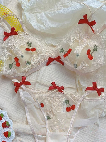 レッド ブラ パンティ セット イエロー 刺繍 カラー ブロック 2 ピース シック 大人用 ランジェリー