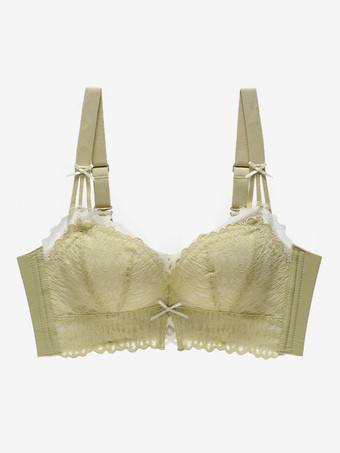 ライトグリーン ビスチェ エクリュ ホワイト 室内用 シック レース ランジェリー