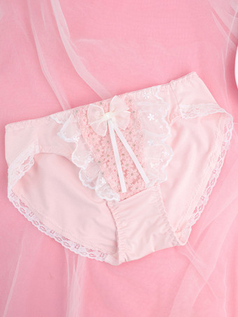 ブラ＆パンティセット ホワイト リボン 2ピース 大人用ランジェリー