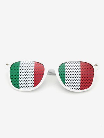 VerdeOcchiali da sole stampati con adesivo bandiera