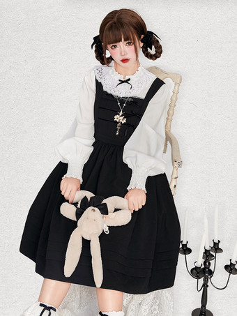 Robe Sweet Lolita Robe sans manches en polyester Robe Sweet Lolita