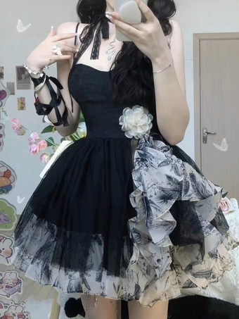 Sweet Lolita Dress Polyester Sleeveless Jumper Sweet Lolita Dress