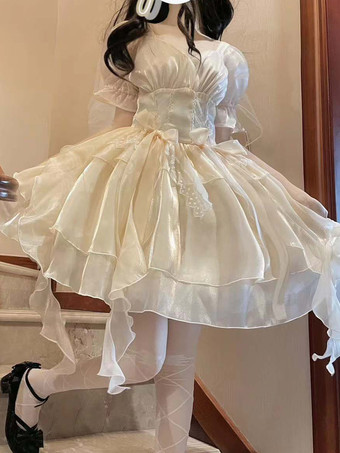 Sweet Lolita Dress Polyester Sleeveless Sweet Jumper Lolita Dress