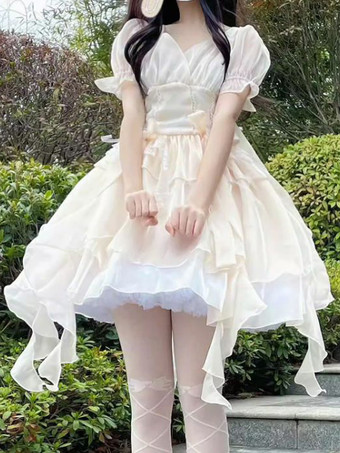 Sweet Lolita Dress Polyester Sleeveless Sweet Jumper Lolita Dress