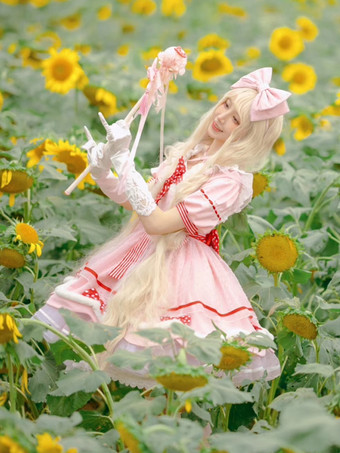 スイートロリータドレス 半袖 スイートドレス ロリータドレス