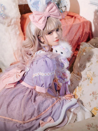 スイートロリータドレス 半袖 スイートドレス ロリータドレス