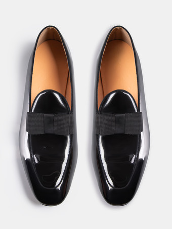   メンズ ベルギーローファー ボウ スエード スリッポン プロム ウェディングシューズ