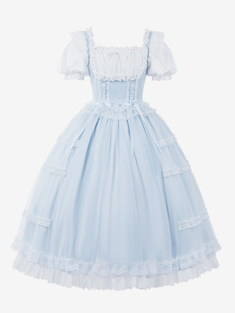 Robe Sweet Lolita en polyester à manches courtes Robe Sweet Lolita