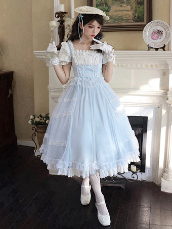 Robe Sweet Lolita en polyester à manches courtes Robe Sweet Lolita