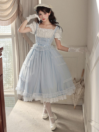 Robe Sweet Lolita en polyester à manches courtes Robe Sweet Lolita
