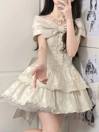 スイートロリータドレス ポリエステル ノースリーブ ジャンパースカート スイートロリータドレス