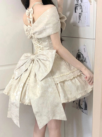 スイートロリータドレス ポリエステル ノースリーブ ジャンパースカート スイートロリータドレス