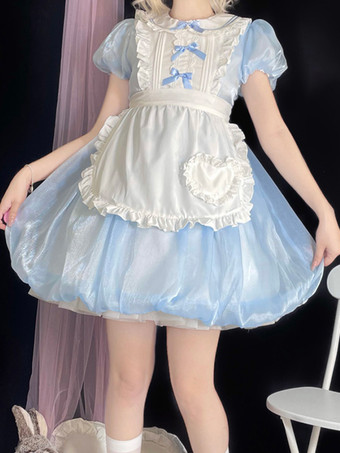 スイートロリータドレス ポリエステル半袖 スイートロリータドレス