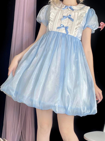 スイートロリータドレス ポリエステル半袖 スイートロリータドレス