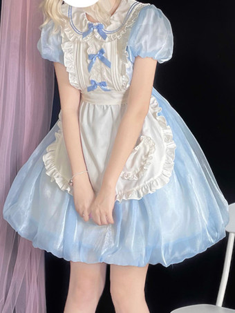 スイートロリータドレス ポリエステル半袖 スイートロリータドレス