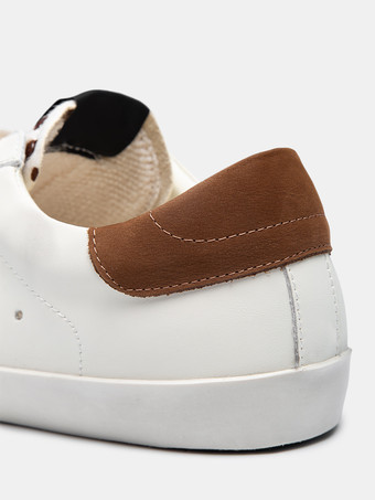 Chaussures décontractées pour homme Baskets à bout rond en polyester écru et blanc étoiles