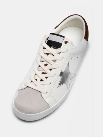 Chaussures décontractées pour homme Baskets à bout rond en polyester écru et blanc étoiles