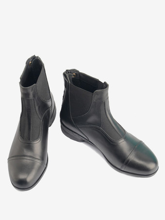 メンズ ワークブーツ クラシック ブラック アンクル ショート プロムブーツ