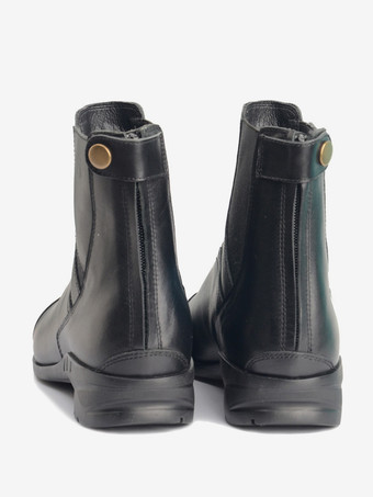 メンズ ワークブーツ クラシック ブラック アンクル ショート プロムブーツ