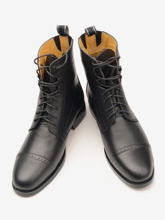 メンズ ワークブーツ アンクル ショート レースアップ プロム マーティン コンバットブーツ