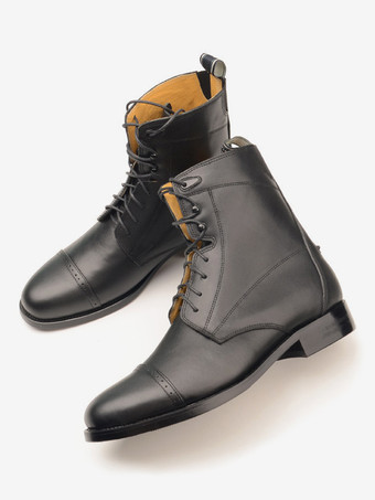 メンズ ワークブーツ アンクル ショート レースアップ プロム マーティン コンバットブーツ